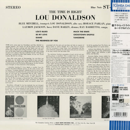 Lou Donaldson / ルー・ドナルドソン / The Time Is Right (BN 4025)