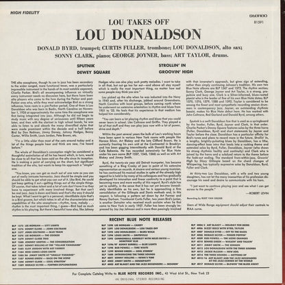 Lou Donaldson - Lou Takes Off (BST 81591) 1972 US Blue Note｜中古LP