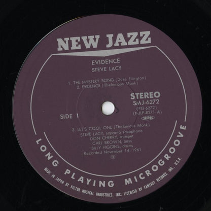 Steve Lacy with Don Cherry / Evidence (SMJ-6272) LP JPN New Jazz｜中古LP