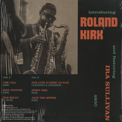 Roland Kirk / ローランド・カーク / Introducing Roland Kirk (MSM-37191)