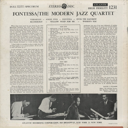 The Modern Jazz Quartet / モダン・ジャズ・カルテット / Fontessa (SD 1231)