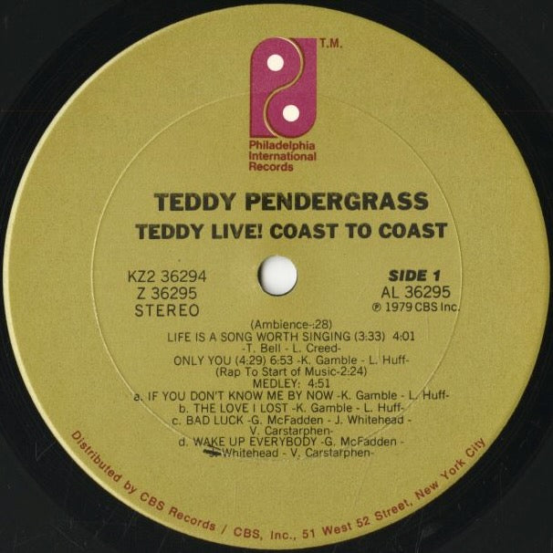 Teddy Pendergrass / テディ・ペンダーグラス / Live! Coast To Coast (KZ2 36294)