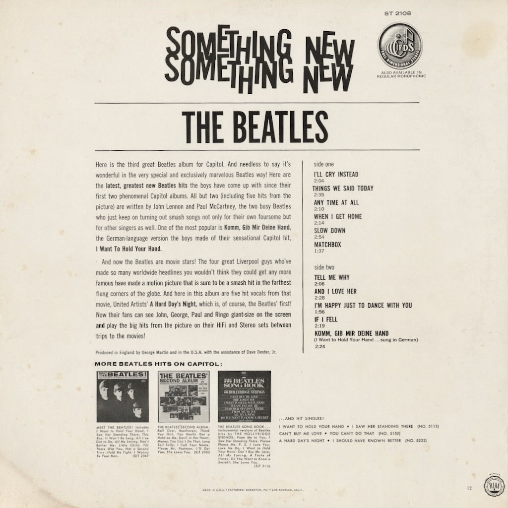 The Beatles - Something New (ST-2108) LP 1971 US Capitol｜中古LP
