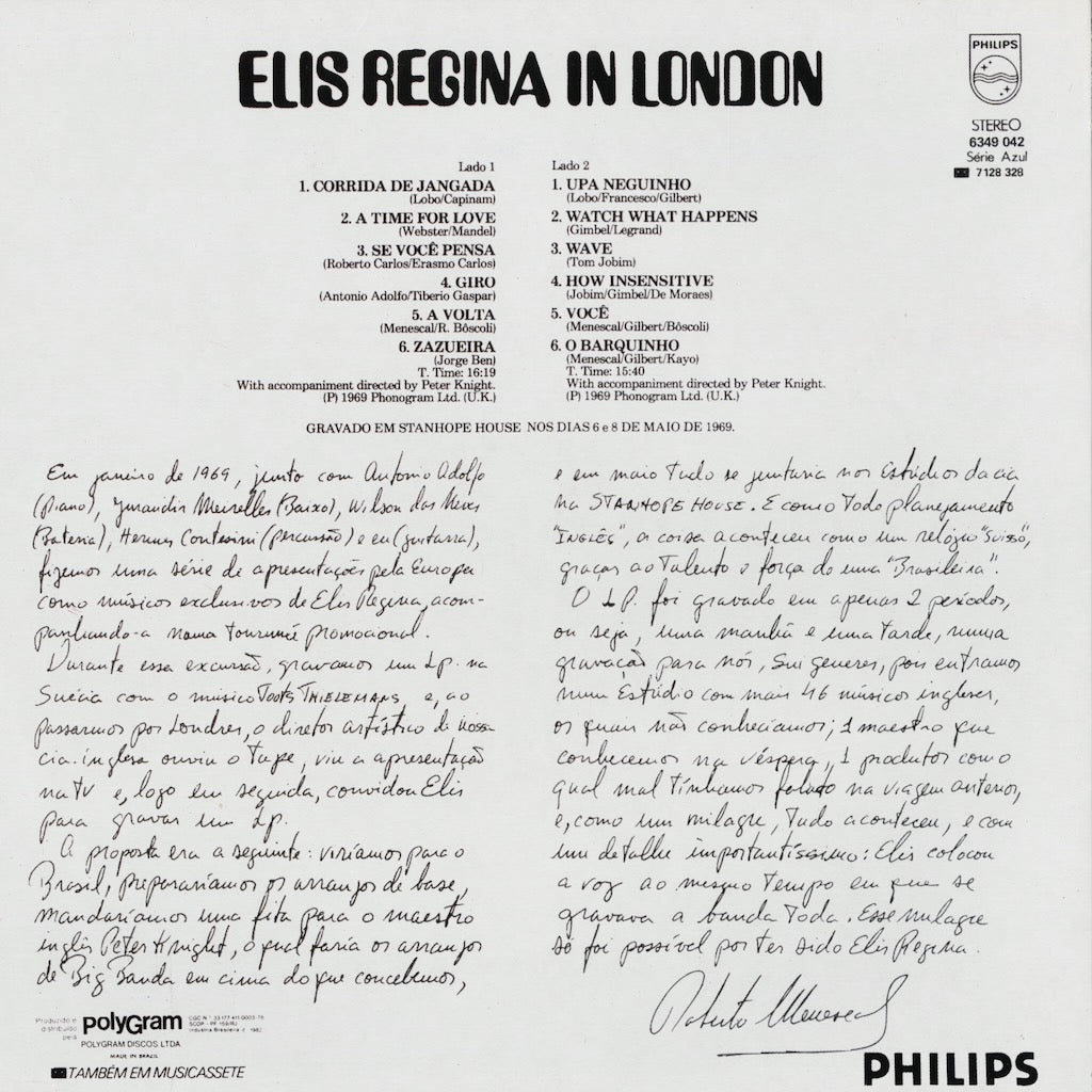 Elis Regina / In London (none) EU LP｜中古LP