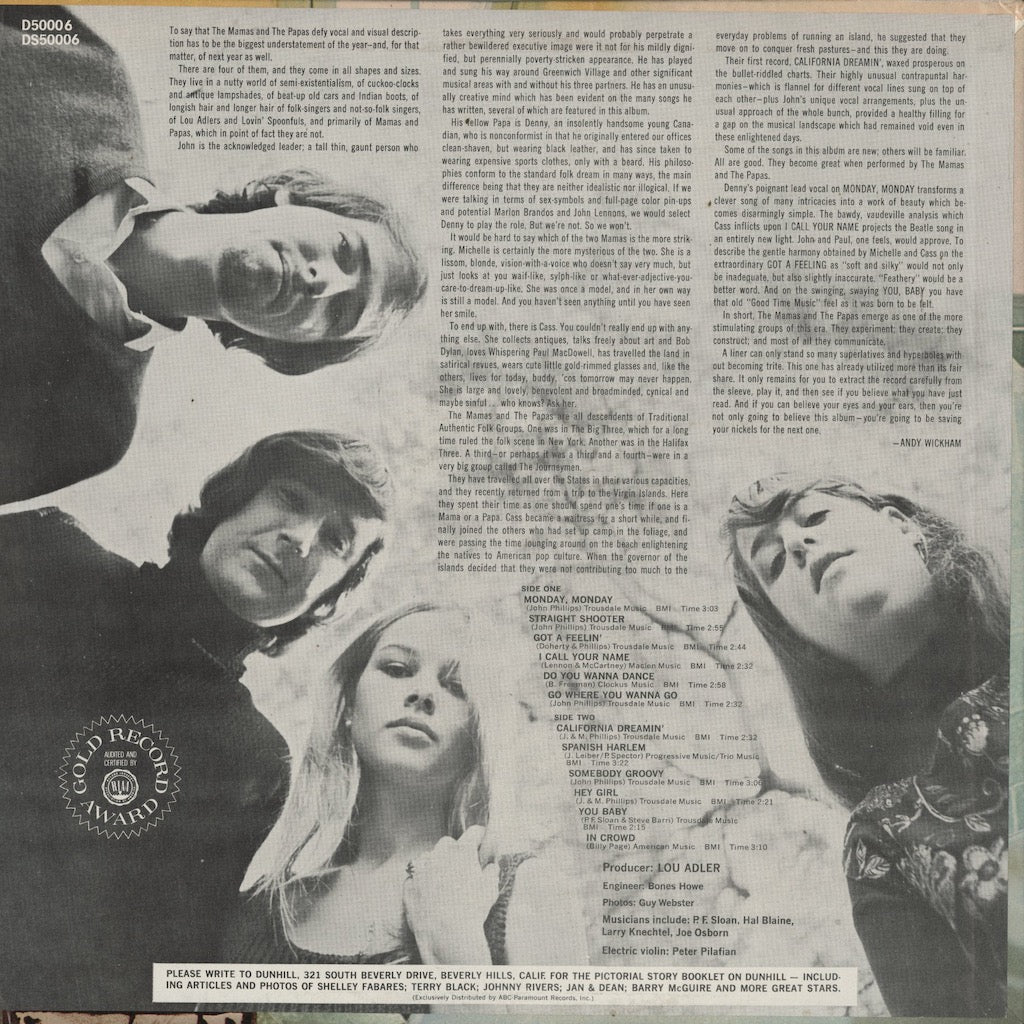 The Mama's And The Papa's / ママス・アンド・パパス /  If You Can Believe Your Eyes And Ears (DS-50006)