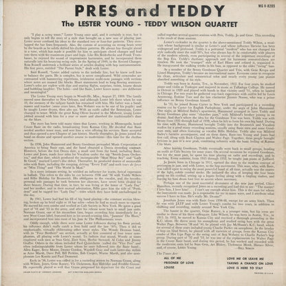 Lester Young - Teddy Wilson Quartet / レスター・ヤング　テディー・ウィルソン / Pres And Teddy (MG V-8205)
