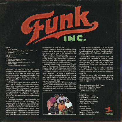 Funk Inc. / ファンク・インク / Funk Inc (PRST-10031)