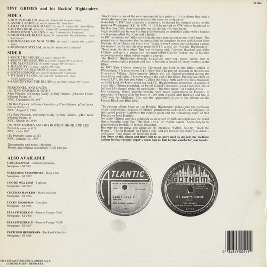 Tiny Grimes And His Rockin' Highlanders - Rock The House (ST 1016) LP 1987 Italy Swingtime｜中古LP