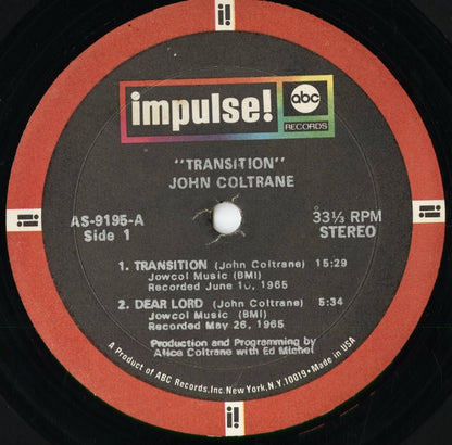John Coltrane - Transition (AS-9195) 1970 US Impulse!｜中古LP