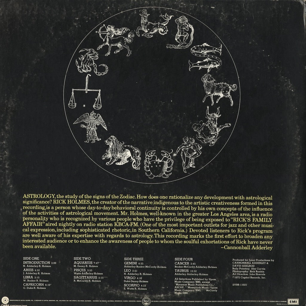 Cannonball Adderley - Soul Zodiac (SVBB-11025) 1972 US Capitol｜中古LP
