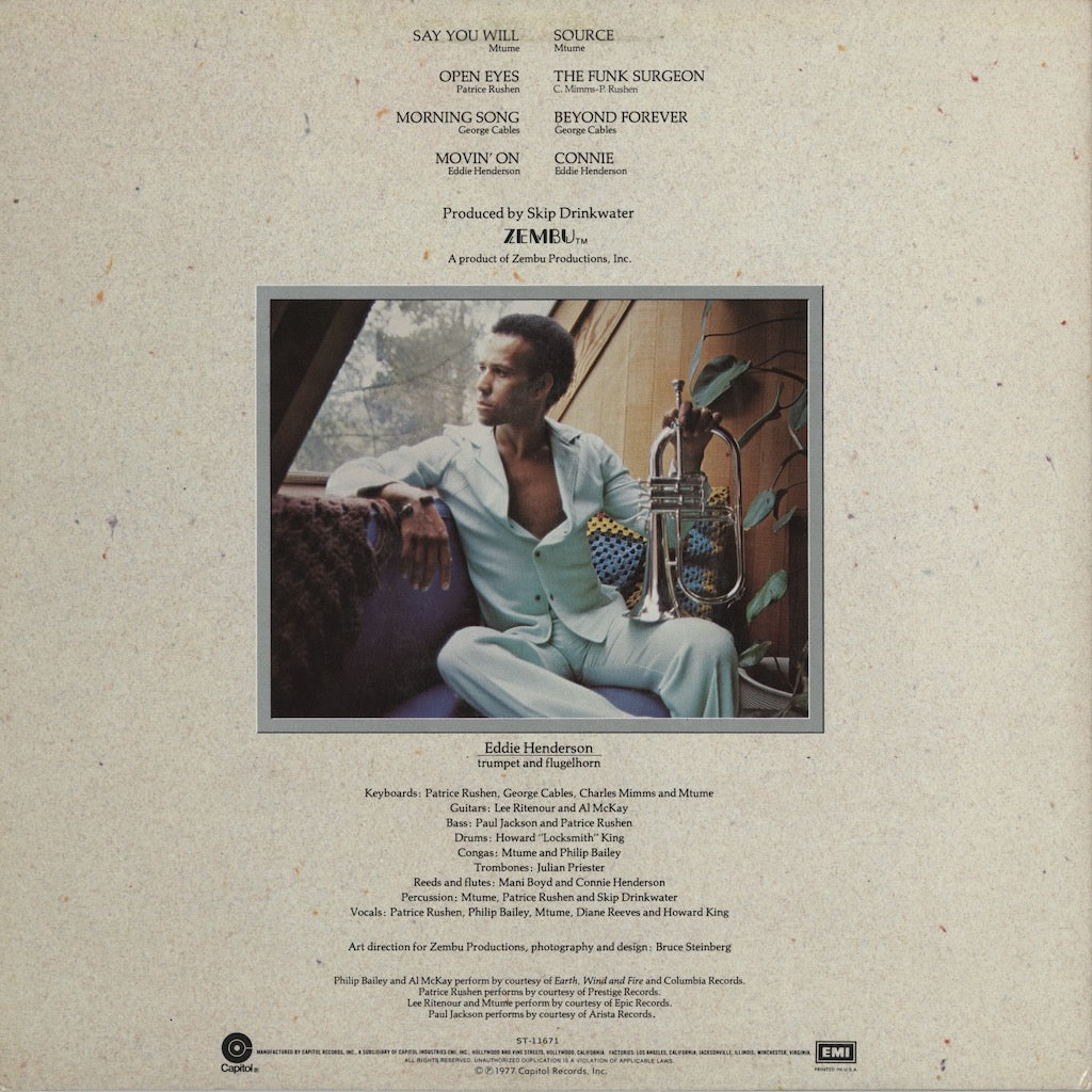 Eddie Henderson - Comin' Through (ST-11671) LP 1977 US Capitol