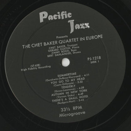 Chet Baker / チェット・ベイカー / In Europe: A Jazz Tour Of The Nato Countries (PJ-1218)