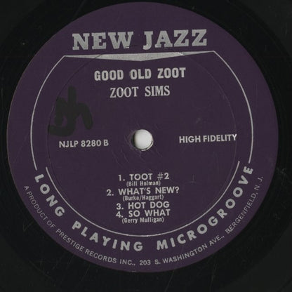 Zoot Sims / ズート・シムズ / Good Old Zoot (NJ-8280)