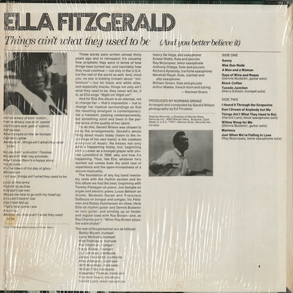 Ella Fitzgerald - Things Ain't What They Used To Be (RS 6432) LP 1971 US Reprise｜中古LP