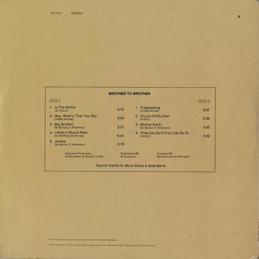 Brother To Brother - In The Bottle (TU-7013GM) 1974 US Turbo｜中古LP