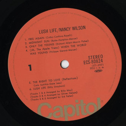 Nancy Wilson / Lush Life (ECS-80824) LP 1967 JPN Capitol｜中古LP