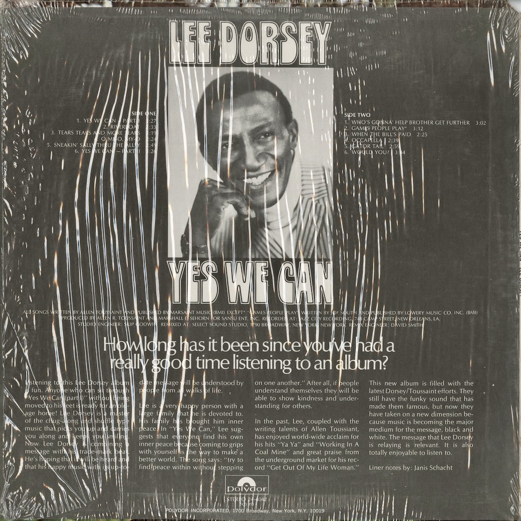 Lee Dorsey - Yes We Can (24-4042) LP 1970 US Polydor｜中古LP back