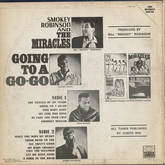 Smokey Robinson & The Miracles - Going To A Go-Go (S-267) 1965 US Tamla｜中古LP