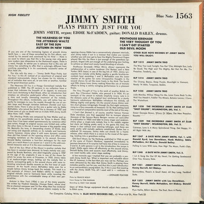 Jimmy Smith - Plays Pretty Just For You (BST 1563) 1962 US Blue Note｜中古LP