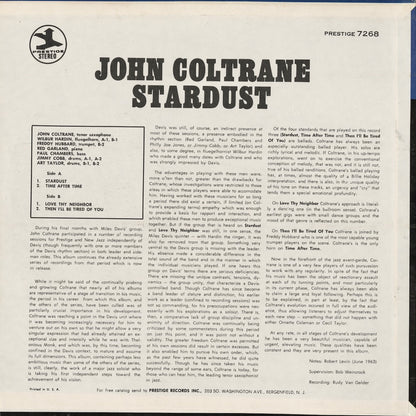 John Coltrane / Stardust (PRST 7268) LP US Prestige｜中古LP