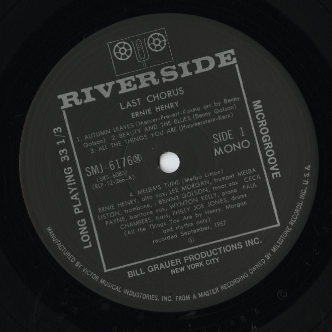 Ernie Henry / アーニー・ヘンリー / Last Chorus  (SMJ-6176 (M))