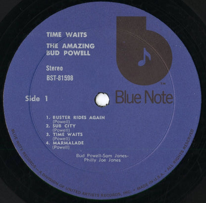 Bud Powell - The Amazing Bud Powell, Vol. 4 - Time Waits (BST 81598) 1973 US Blue Note｜中古LP
