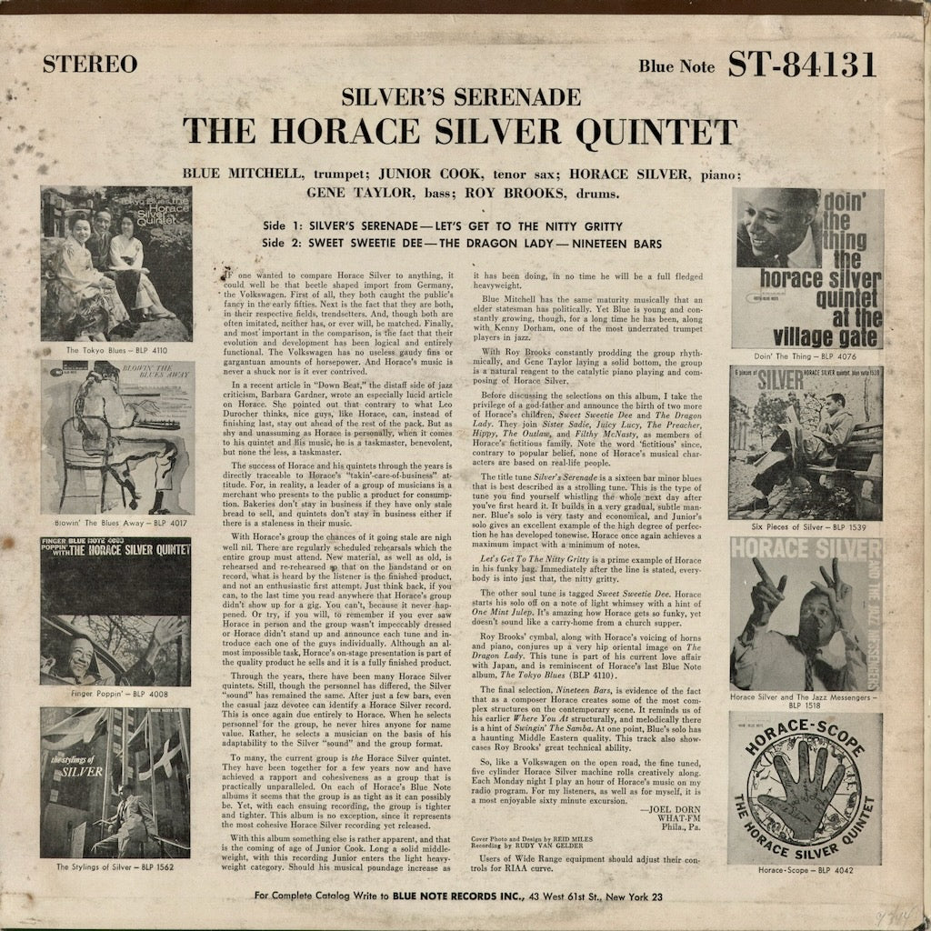 Horace Silver Quintet - Silver's Serenade (BST 84131) 1967 US Blue Note｜中古LP