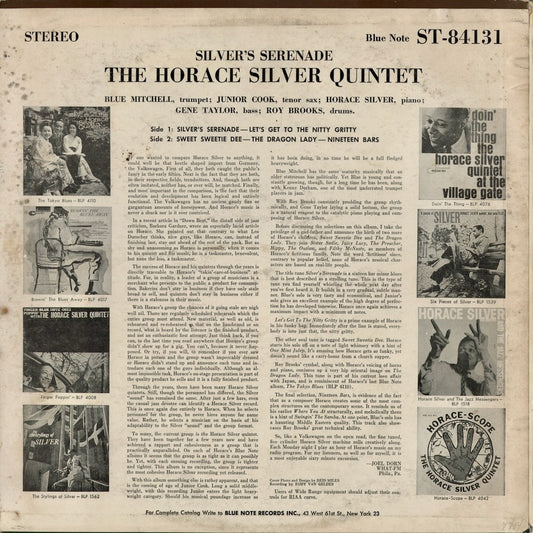 Horace Silver Quintet - Silver's Serenade (BST 84131) 1967 US Blue Note｜中古LP