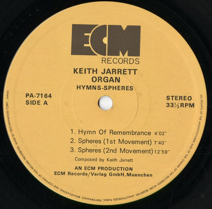 Keith Jarrett - Hymns Spheres (PA-7164-65) 1976 JPN ECM / Trio｜中古LP