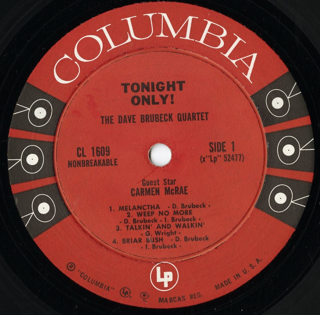 Dave Brubeck - Tonight Only! (CL 1409) LP 1961 US Columbia｜中古LP