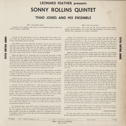 Sonny Rollins / ソニー・ロリンズ / Sonny Rollins Plays (HR-106-EV)