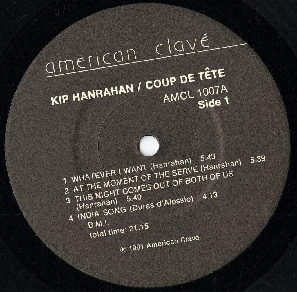 Kip Hanrahan - Coup De Tete (AMCL 1007) 1981 US American Clave｜中古LP