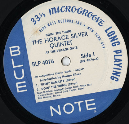 Horace Silver - Doin' The Thing At The Village Gate (BLP 4076) LP 1962 US Blue Note｜中古LP