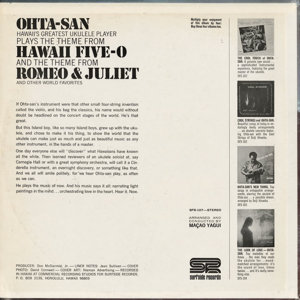 Ohta San / オータ・サン / Plays The Theme From Hawaii Five-O (SFS 107)