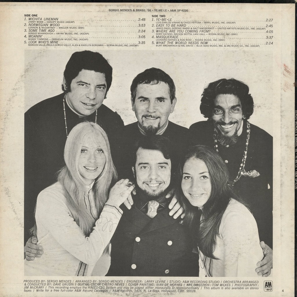 Sergio Mendes & Brasil '66 – Ye-Me-Le (SP-4236) 1969 US A&M | 中古LP