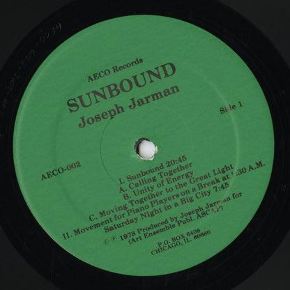 Joseph Jarman - Sunbound Volume One (AECO 002) 1978 US AECO｜中古LP