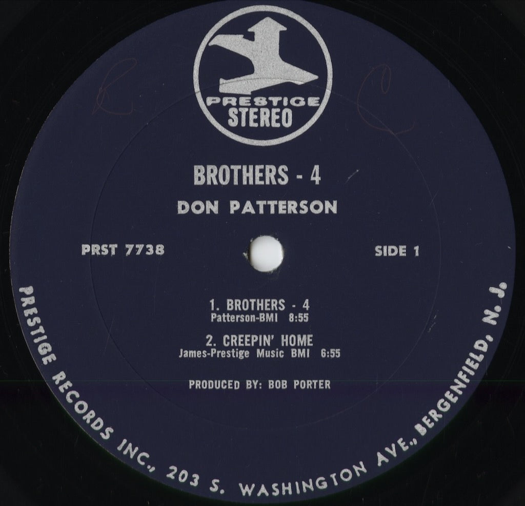 Don Patterson With Sonny Stitt - Brothers-4 (PRST 7738) 1969 US Prestige｜中古LP
