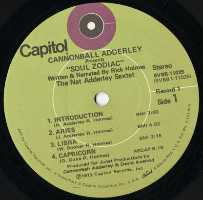 Cannonball Adderley - Soul Zodiac (SVBB-11025) 1972 US Capitol｜中古LP