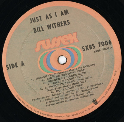 Bill Withers – Just As I Am (SXBS 7006) LP 1971 US Sussex | 中古LP