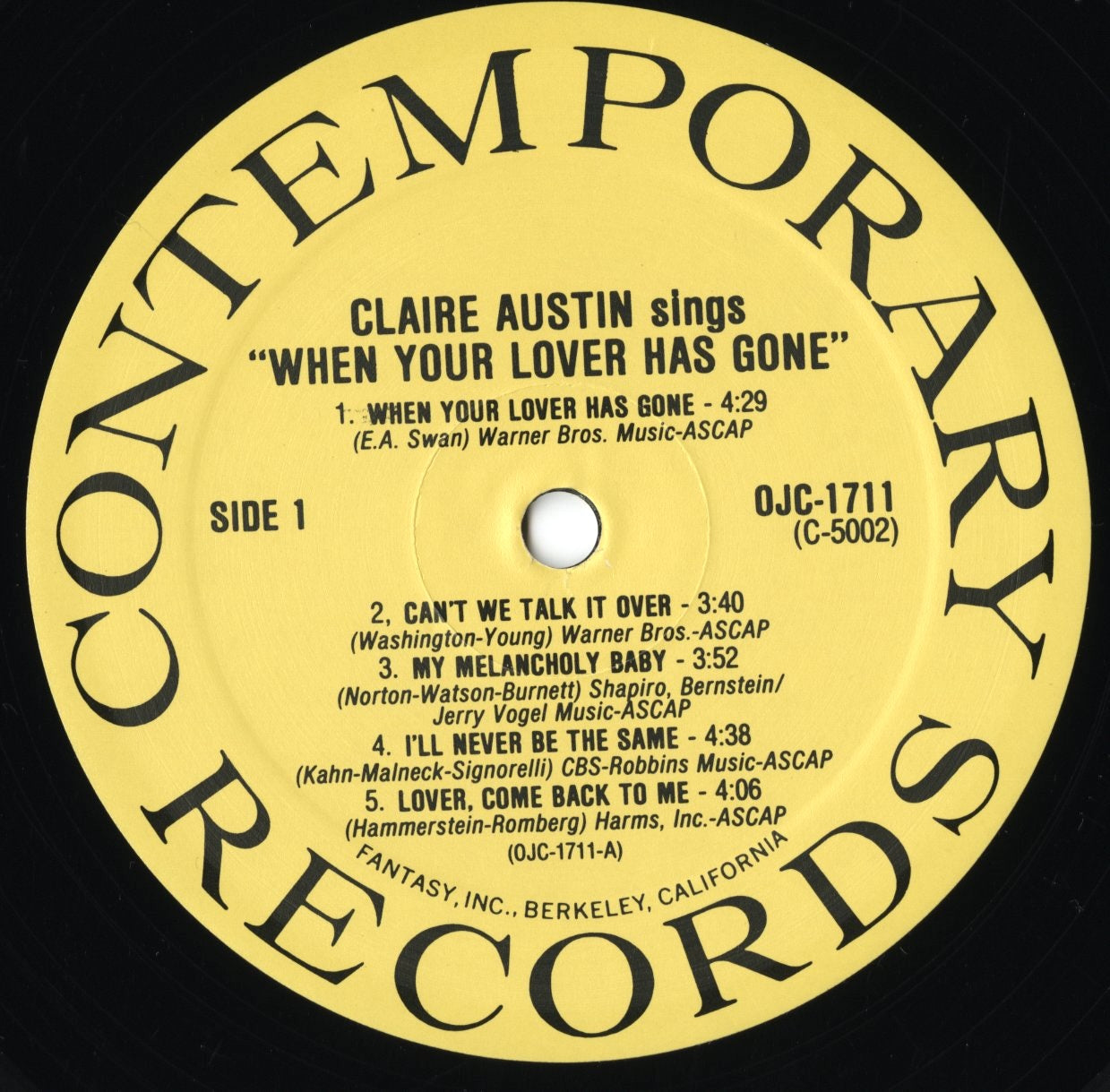 Claire Austin / クレア・オースティン / When Your Lover Has Gone (OJC-1711)
