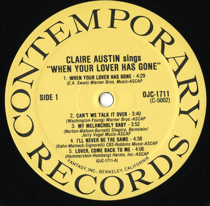 Claire Austin / クレア・オースティン / When Your Lover Has Gone (OJC-1711)