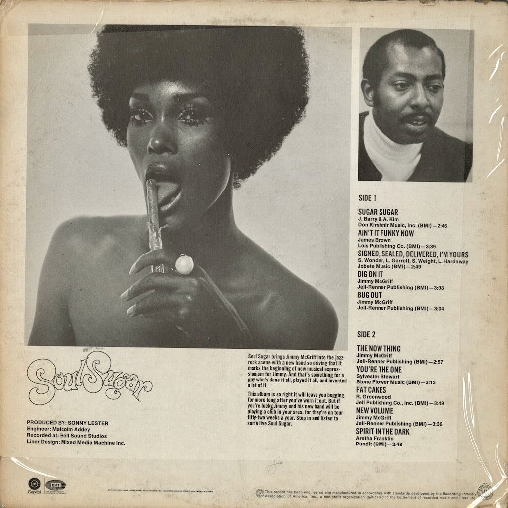 Jimmy McGriff - Soul Sugar (ST-8-0616) LP 1970 US Capitol｜中古LP