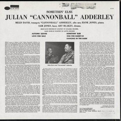 Cannonball Adderley / キャノンボール・アダレイ / Somethin' Else (BST-81595)