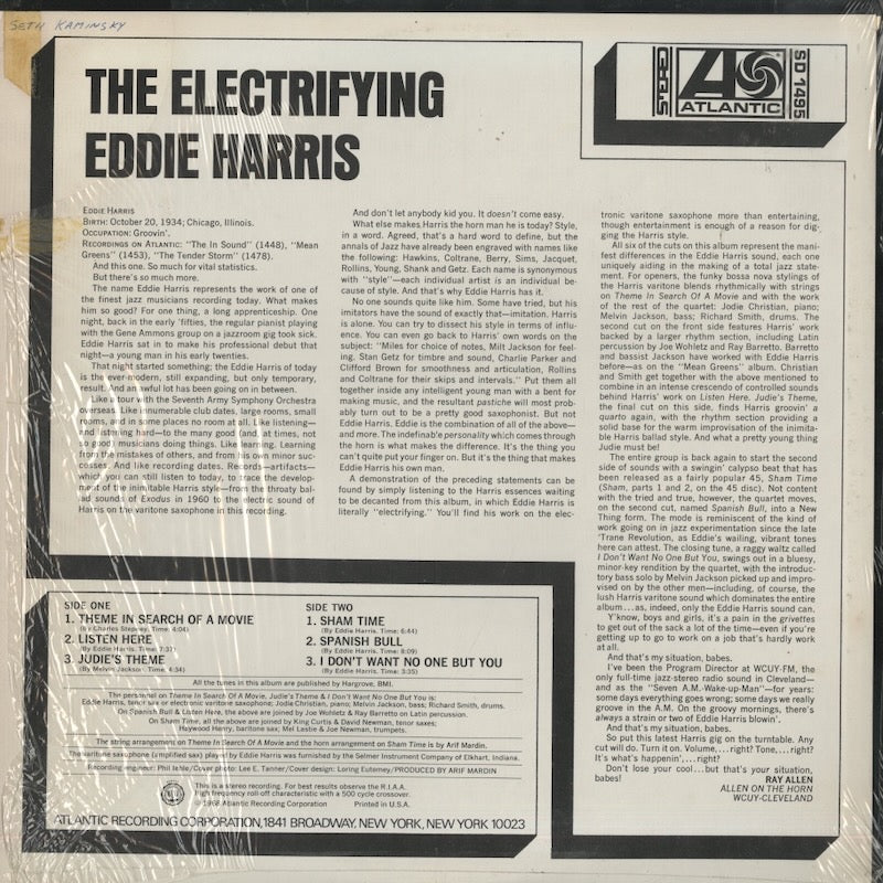 Eddie Harris / エディ・ハリス / The Electrifying (SD 1495)
