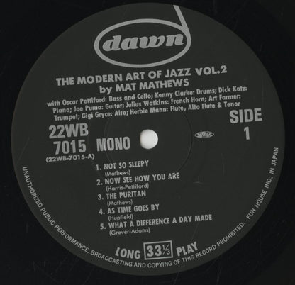 Mat Mathews / マット・マシューズ / The Modern Art Of Jazz By Mat Mathews (22WB-7015)
