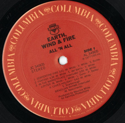 Earth Wind & Fire - All N' All (JC 34905) LP 1977 US Columbia｜中古LP