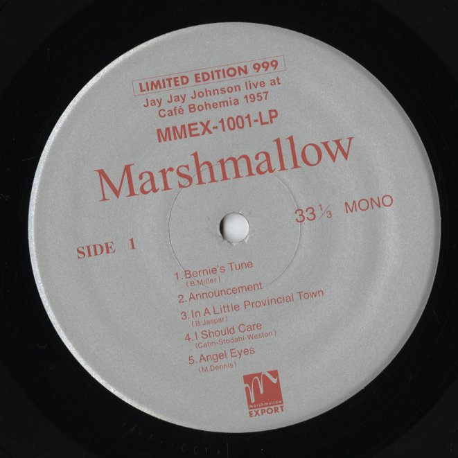 J.J. Johnson 5 - Live At Cafe Bohemia New York 1957 (MMEX-1001-LP) LP 2005 JPN Marshmallow｜中古LP