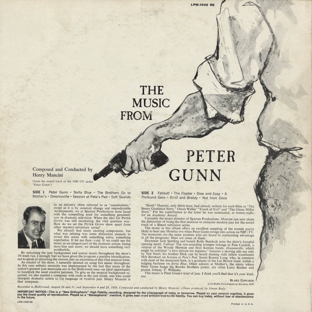 Henry Mancini - The Music From Peter Gunn (LPM-1956) LP 1959 US RCA｜中古LP
