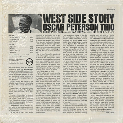 Oscar Peterson Trio - West Side Story (V6-8454) LP 1962 US Verve｜中古LP オスカー・ピーターソン back