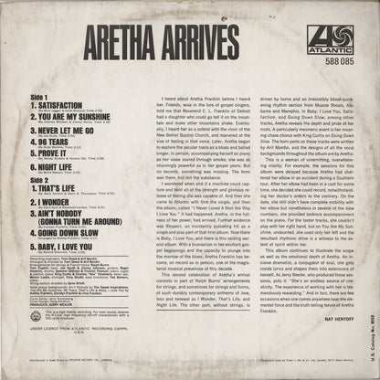 Aretha Franklin / アレサ・フランクリン / Aretha Arrives (588085) UK Pressing